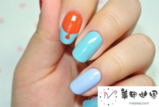简单的彩色气球美甲DIY 简单的彩色气球美甲DIY