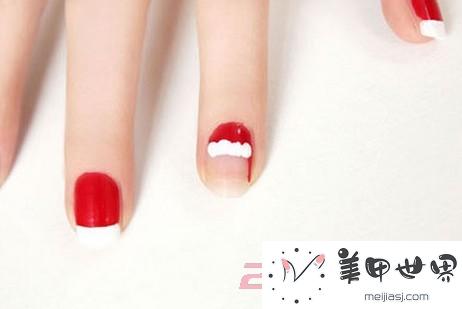 圣诞老人图案DIY美甲图片 圣诞老人图案DIY美甲图片