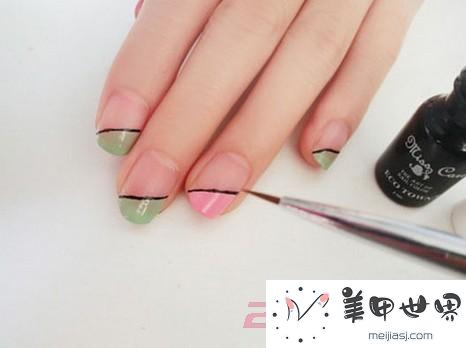 蝴蝶结DIY美甲 蝴蝶结DIY美甲